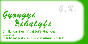 gyongyi mihalyfi business card