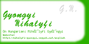 gyongyi mihalyfi business card